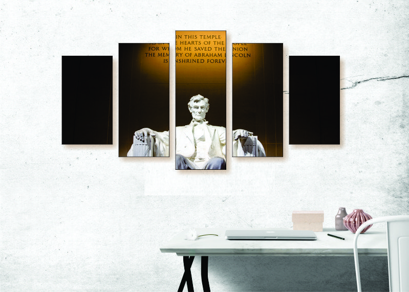 Lincoln Memorial Canvas Print - 5 Piece