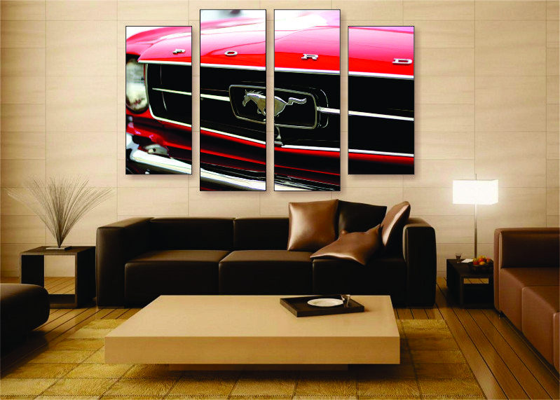 Ford Mustang Canvas Print - 4 Piece