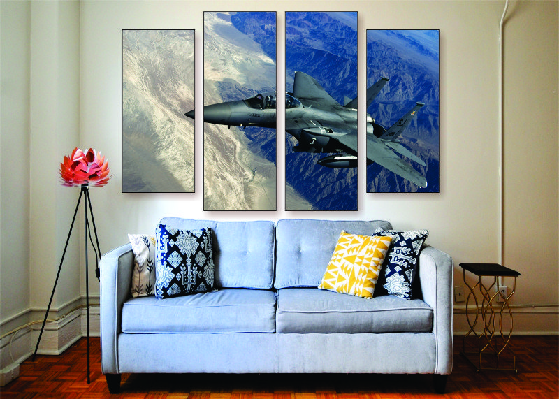 F-15 Eagle Fighter Jet Canvas Print - 4 Piece