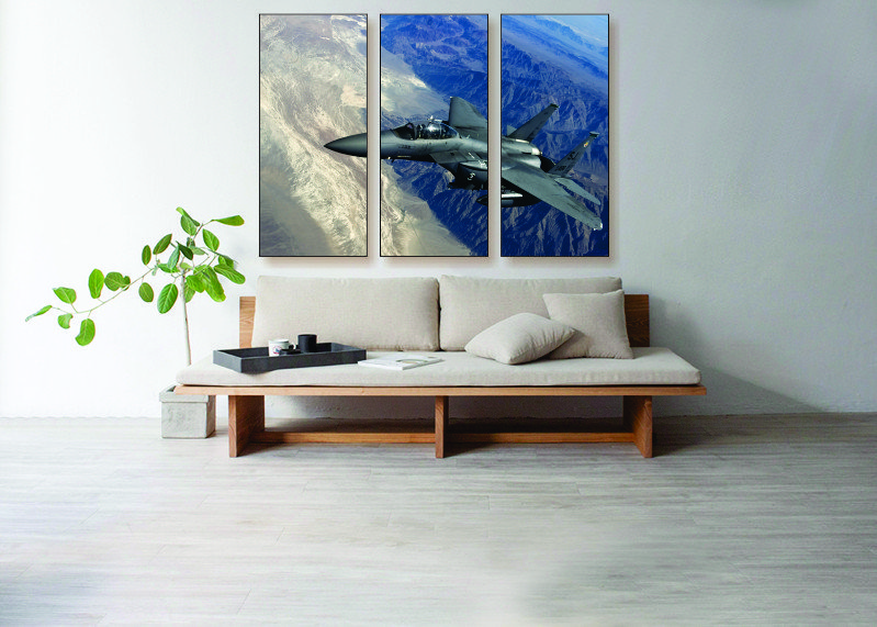 F-15 Eagle Fighter Jet Canvas Print - 3 Piece