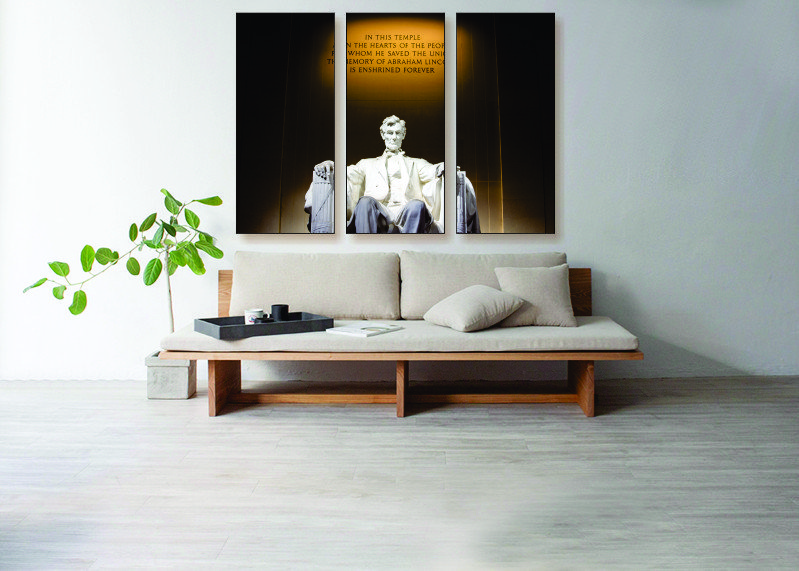 Lincoln Memorial Canvas Print - 3 Piece