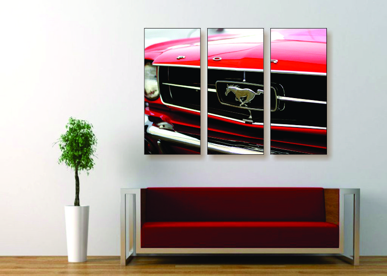 Ford Mustang Canvas Print - 3 Piece