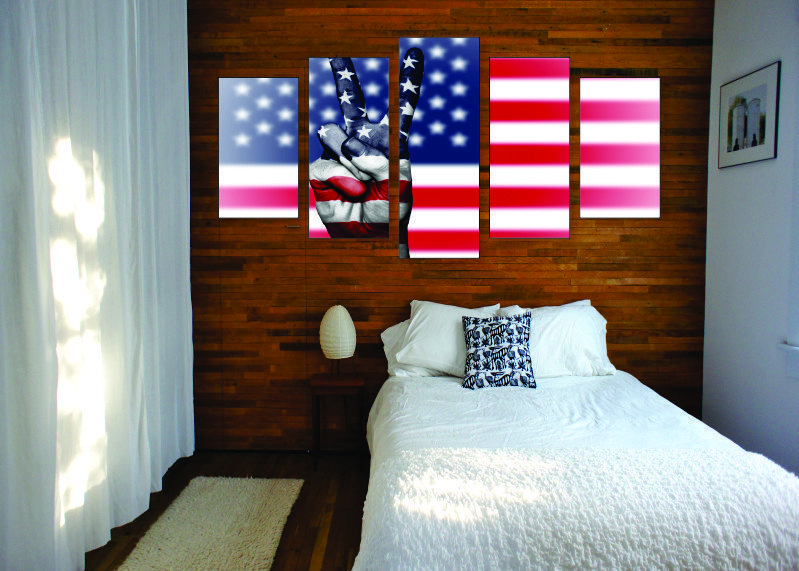 Peace for America Canvas Print - 5 Piece