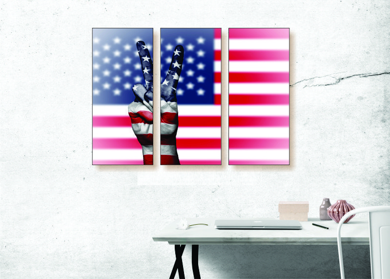 Peace for America Canvas Print - 3 Piece