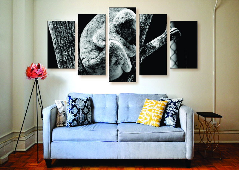 Sleepy Koala Canvas Print - 5 Piece