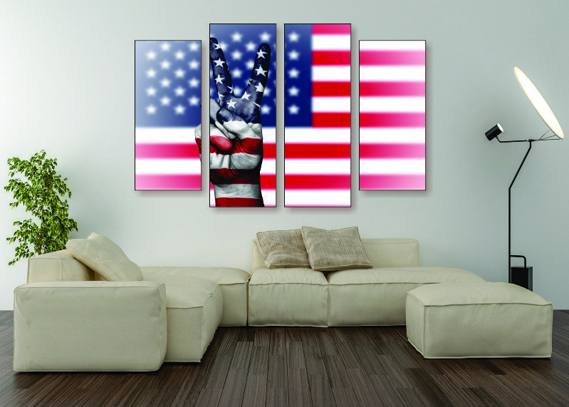 Peace for America Canvas Print - 4 Piece