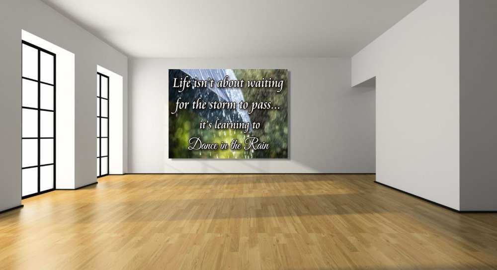Dance In The Rain Canvas Print - 1 Piece