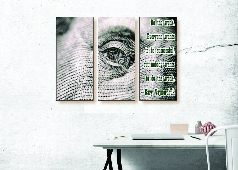 Do The Work Canvas Print - 3 Piece