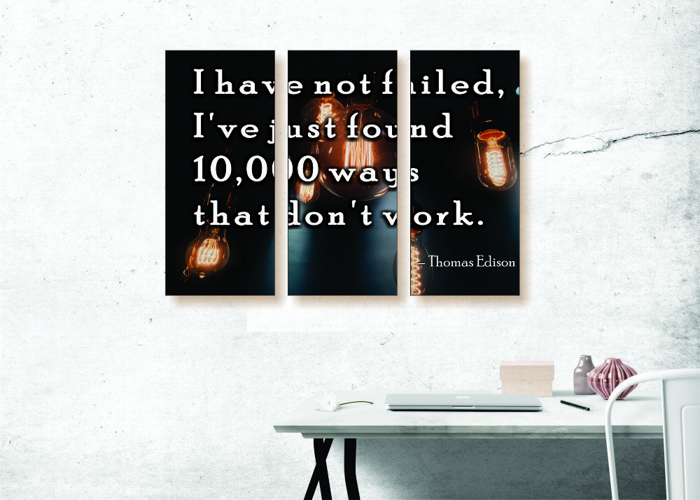 I Have Not Failed Canvas Print - 3 Piece