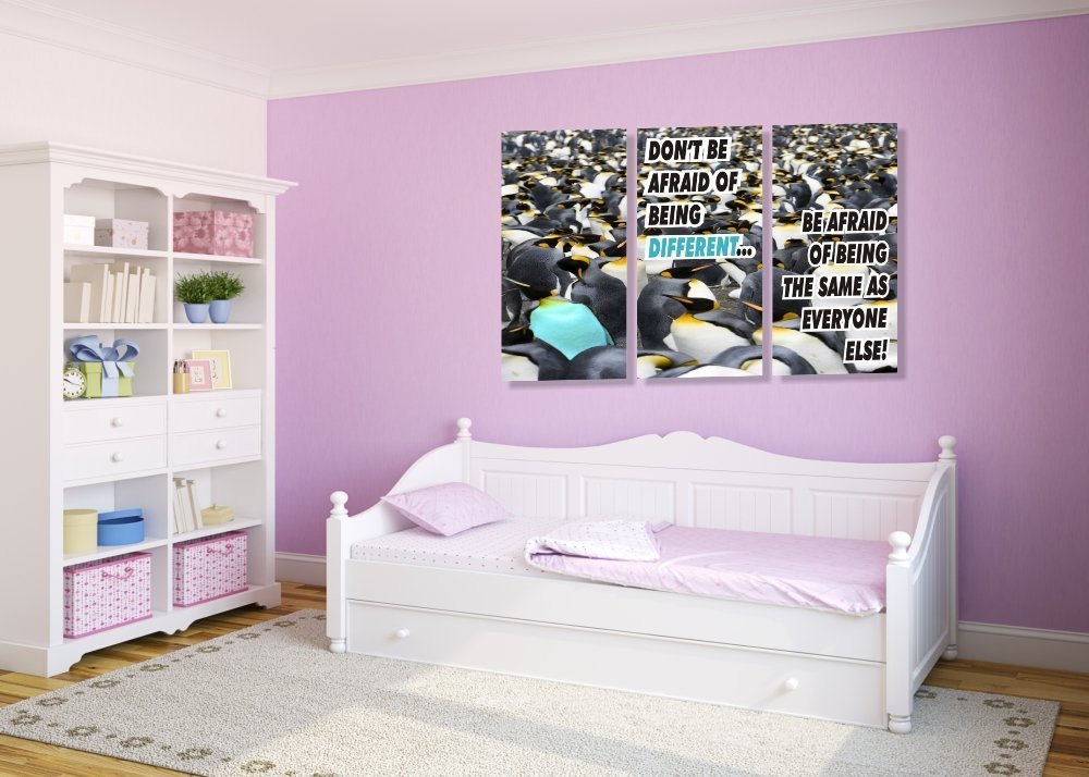Be Different Canvas Print - 3 Piece