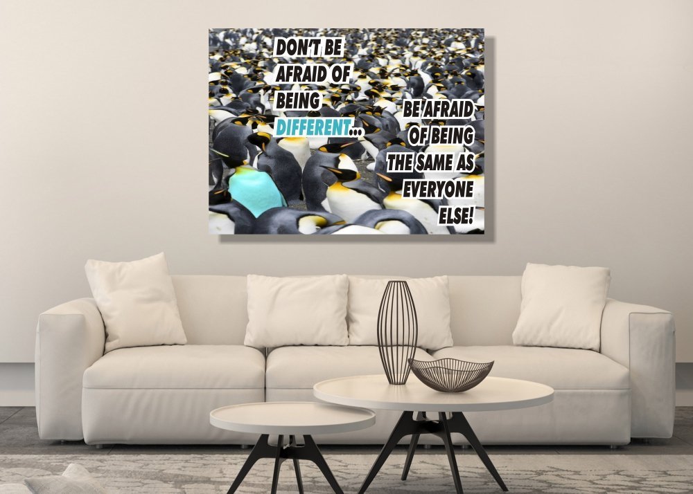 Be Different Canvas Print - 1 Piece