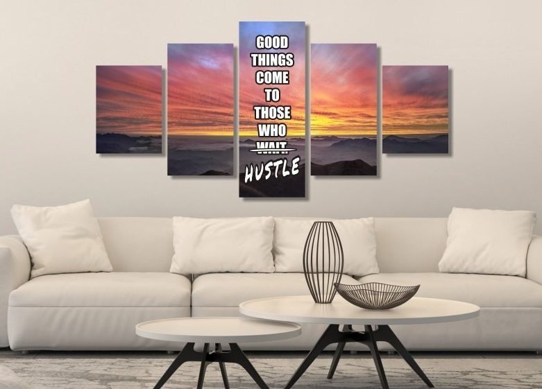 Don't Wait, Hustle Canvas Print - 5 Piece