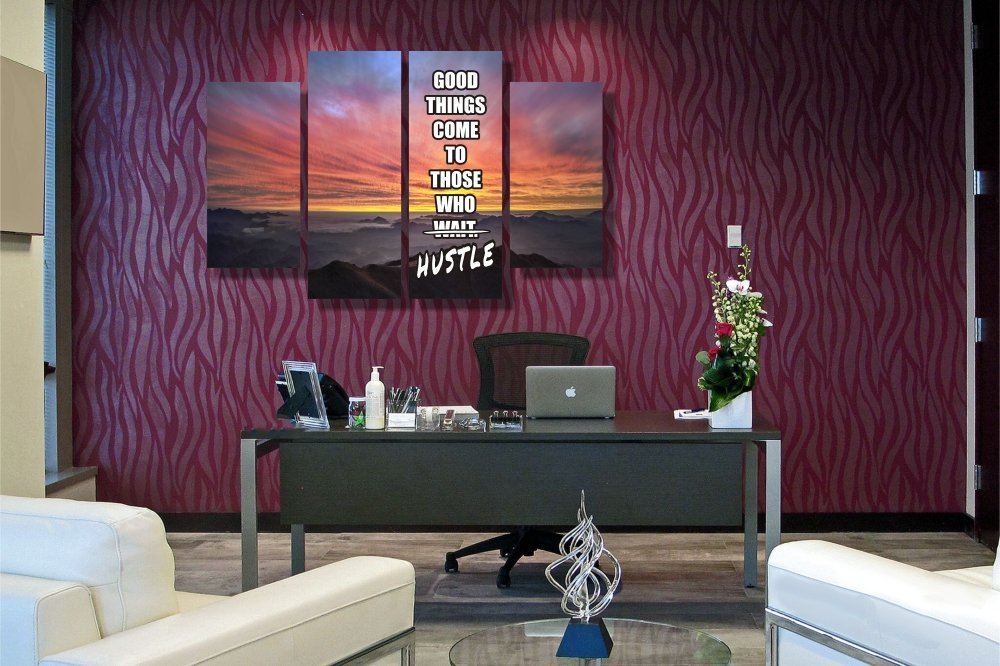 Don't Wait, Hustle Canvas Print - 4 Piece