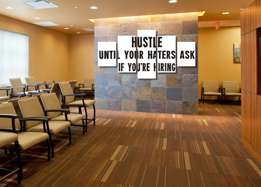 Hustle For The Haters Canvas Print - 5 Piece