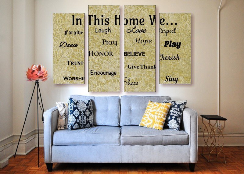 In This Home Canvas Print - 4 Piece