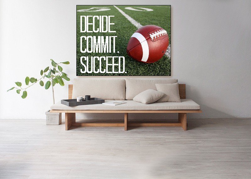 Decide. Commit. Succeed. Canvas Print - 1 Piece