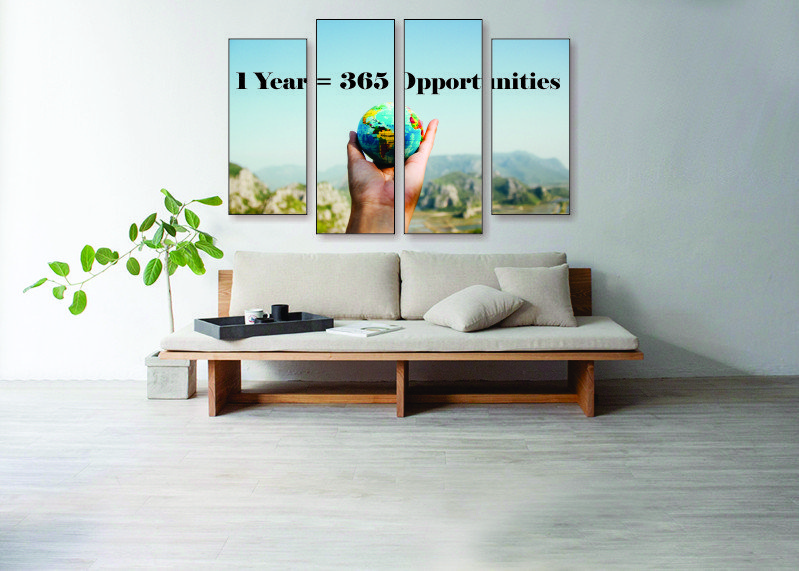 365 Opportunities Canvas Print - 4 Piece