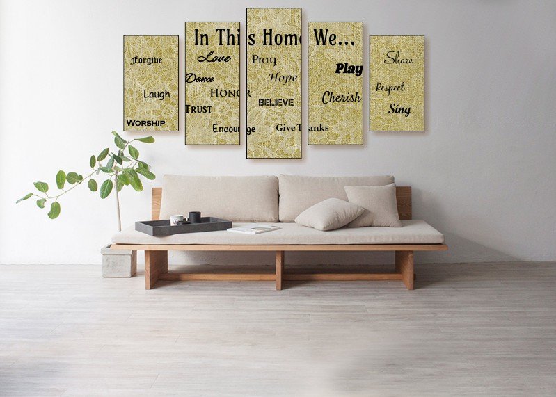 In This Home Canvas Print - 5 Piece