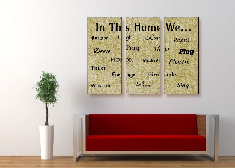 In This Home Canvas Print - 3 Piece