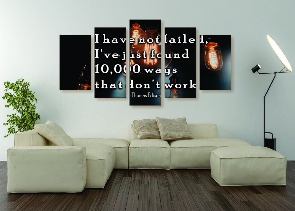 I Have Not Failed Canvas Print - 5 Piece