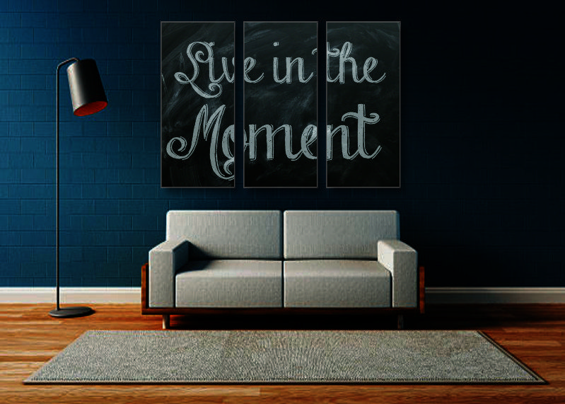 Live In The Moment Canvas Print - 3 Piece