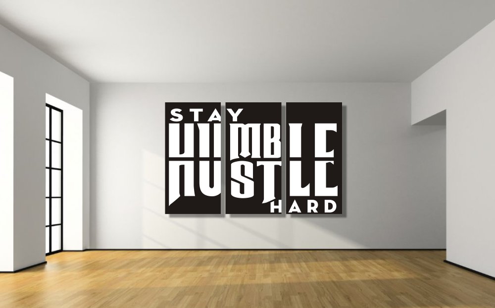 Humble Hustle Canvas Print - 3 Piece