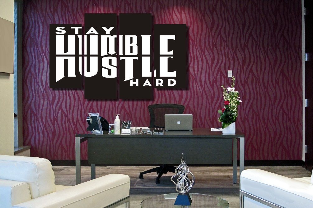 Humble Hustle Canvas Print - 4 Piece