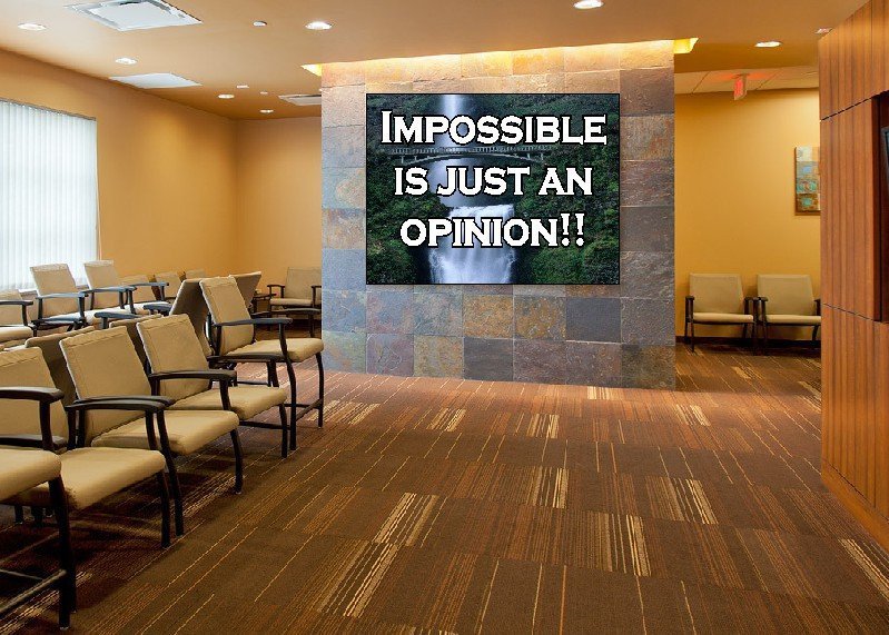 Impossible Is Just An Opinion Canvas Print - 1 Piece