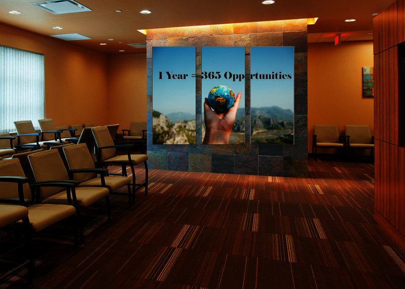 365 Opportunities Canvas Print - 3 Piece