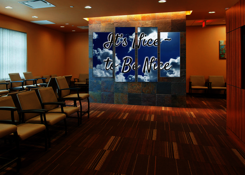 It's Nice To Be Nice Canvas Print - 4 Piece